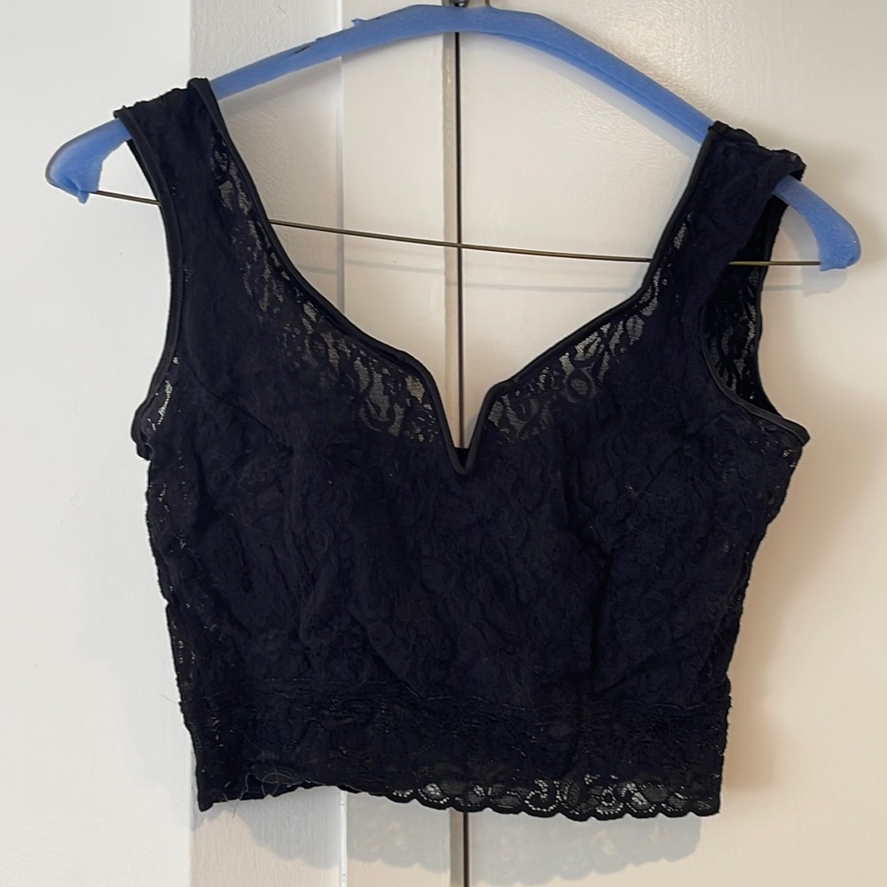 Lace midriff cami